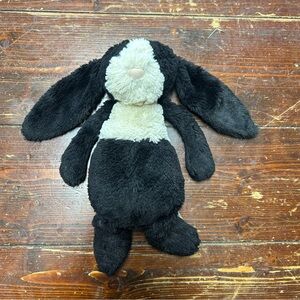 Jellycat Bashful Bunny Dutch 12 inch plush black and white/cream plushie